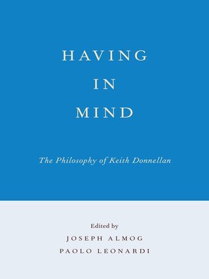 cover image of Having in Mind